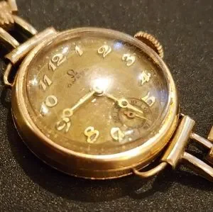 Vintage Rare Omega 14K Subsecond Ladies Watch Working 14K GF Bracelet Rare Omega 14K Solid Gold Lady main image 4